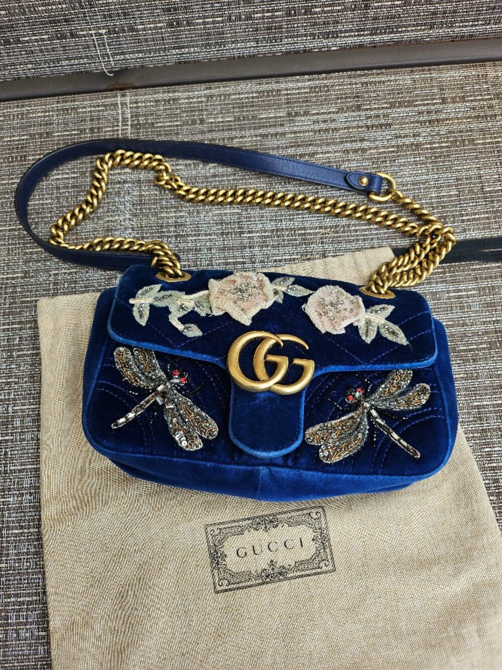 Gucci Marmont Dragonfly Velvet